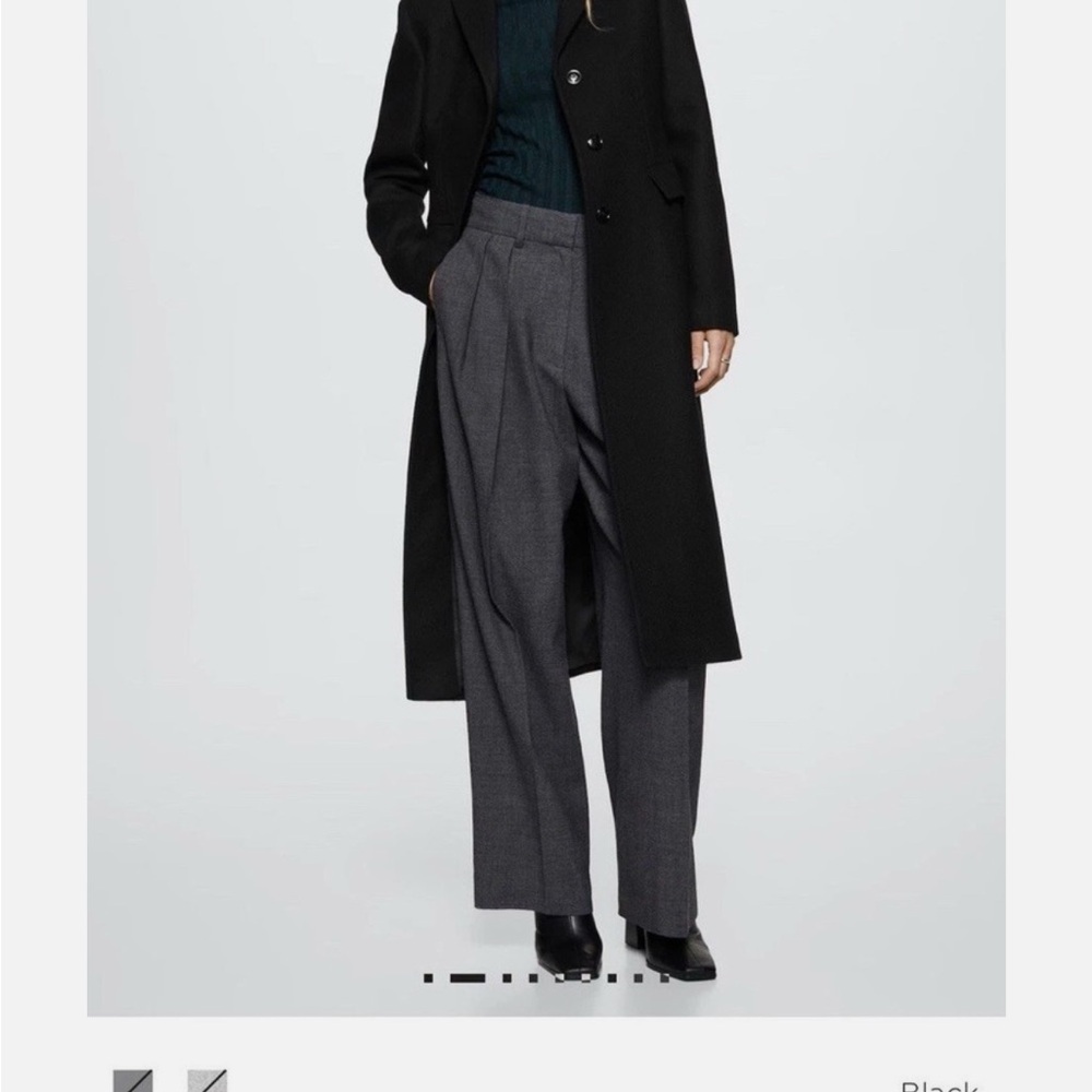 Mango Black Trench Coat
